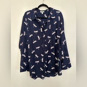 Como Blu Blouse Size 3X